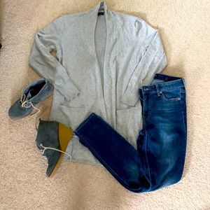 Womens long grey cardigan